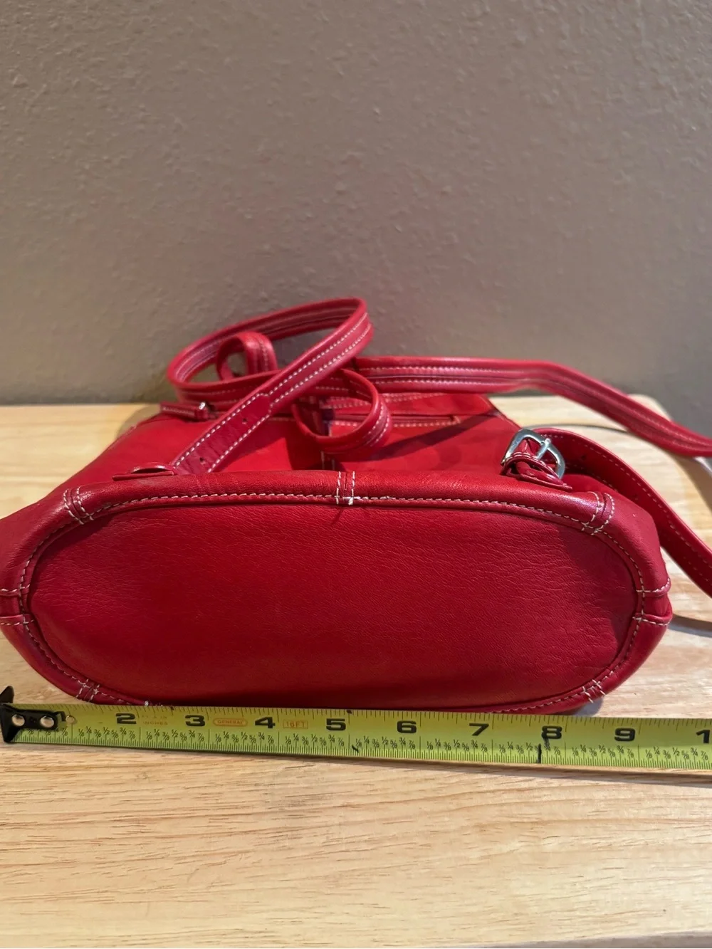 Tignanello Red Leather Backpack